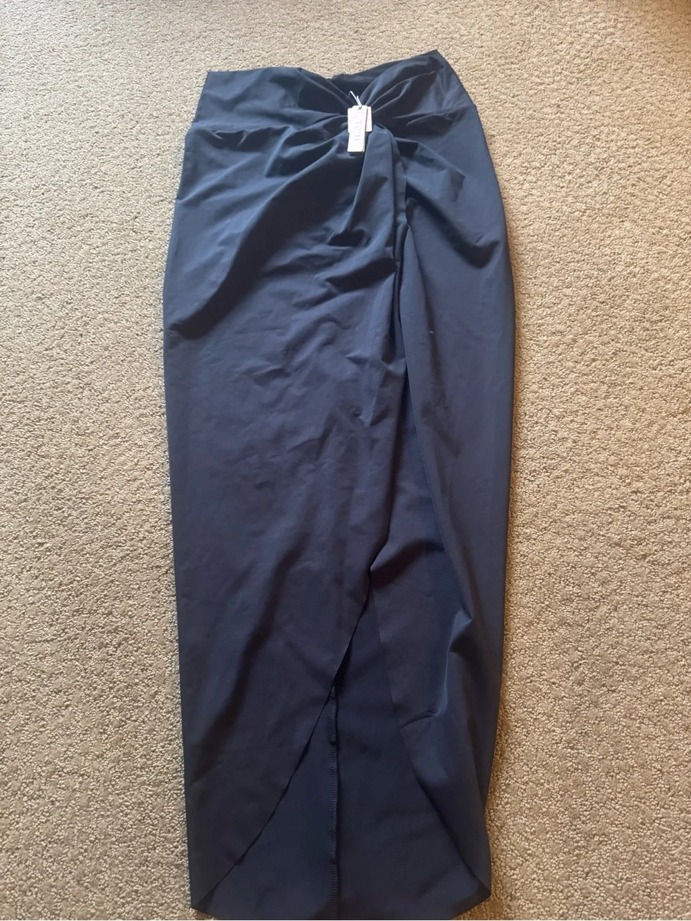 NWT SKIMS Black Signature Swim Sarong Skirt - Size Large